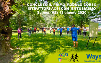 RIPRESO CON ENTUSIASMO MA CON SICUREZZA IL CORSO PER ISTRUTTORI NORDIC WALKING ACSI