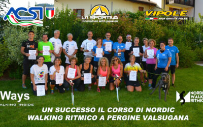 UN SUCCESSO IL CORSO DI NORDIC WALKING RITMICO A PERGINE VALSUGANA