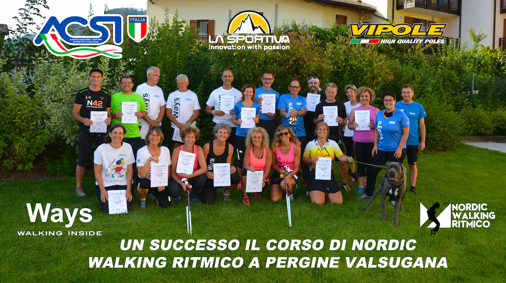 UN SUCCESSO IL CORSO DI NORDIC WALKING RITMICO A PERGINE VALSUGANA