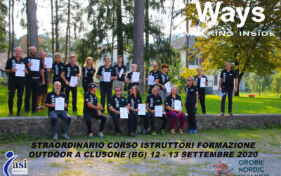 CORSO ISTRUTTORI FORMAZIONE OUTDOOR A CLUSONE 12/13 SETTEMBRE