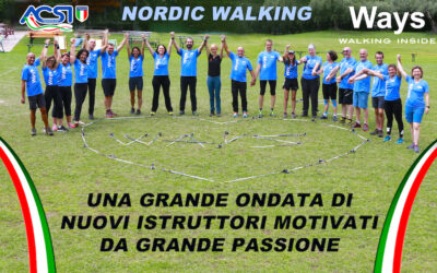 Grande entusiasmo nei nuovi istruttori di Nordic Walking ACSI appartenenti a WAYS