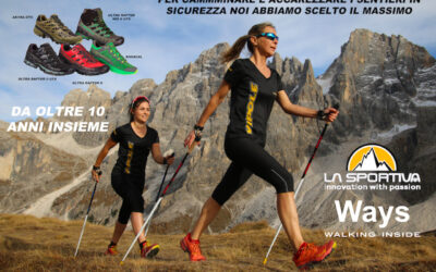 SIGLATA LA CONVENZIONE 2022 LA SPORTIVA – WAYS PER I TECNICI DI NORDIC WALKING, NORDIC POWER E FORMAZIONE OUTDOOR