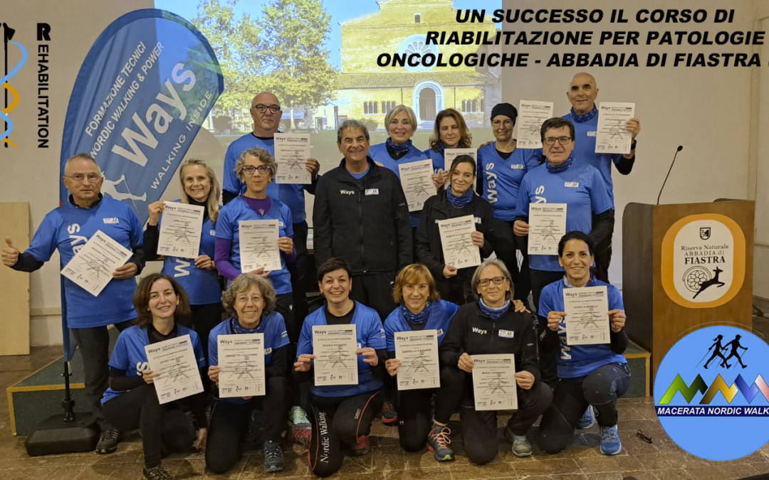 UN SUCCESSO IL CORSO DI RIABILITAZIONE PER PATOLOGIE ONCOLOGICHE – ABBADIA DI FIASTRA (MC) 12-13 NOVEMBRE 2022