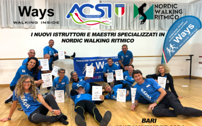 UN SUCCESSO A BARI (BITETTO) – FORMATI I NUOVI SPECIALIZZATI IN NORDIC WALKING RITMICO 16/17 NOVEMBRE 2024